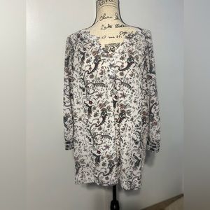 Luukse boho floral print‎ tunic top